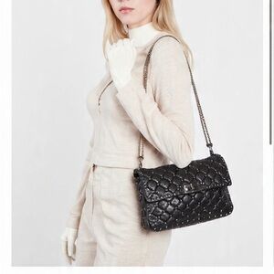 Valentino rockstud bag black gunmetal 💯authentic